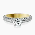 10kt Yellow Gold Casimer Secret Halo Lab Diamond Ring front image