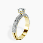 10kt Yellow Gold Casimer Secret Halo Lab Diamond Ring standing product image one
