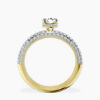 10kt Yellow Gold Casimer Secret Halo Lab Diamond Ring side right image one