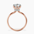 1.41 ct. round Blooming Petal Halo Ring in 10kt rose gold side right image one