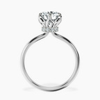 10kt White Gold Blooming Petal Secret Halo Lab Diamond Ring side right image one
