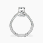 2.91 ct. emerald Idris Secret Halo Ring in 18kt white gold side right image one