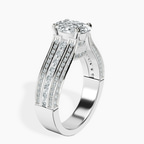 2.06 ct. oval Idris Secret Halo Ring in 18kt white gold standing product image one