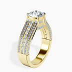14kt Yellow Gold Idris Secret Halo Lab Diamond Ring standing product image one