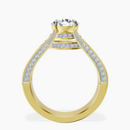 14kt Yellow Gold Idris Secret Halo Lab Diamond Ring side right image one