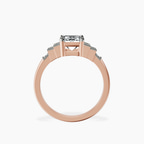 9ct Rose Gold Joy Tapering Side Stone Lab Diamond Ring side right image one