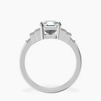 Platinum Joy Tapering Side Stone Lab Diamond Ring side right image one