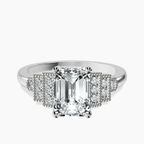 Platinum Joy Tapering Side Stone Lab Diamond Ring front image