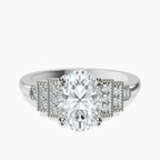Platinum Joy Tapering Side Stone Lab Diamond Ring front image
