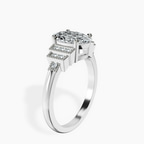 Platinum Joy Tapering Side Stone Lab Diamond Ring standing product image one