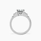 Platinum Joy Tapering Side Stone Lab Diamond Ring side right image one