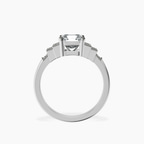 Platinum Joy Tapering Side Stone Lab Diamond Ring side right image one
