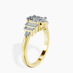 2.06 ct. oval Joy Side Stone Ring in 10kt yellow gold standing product image one