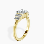9ct Yellow Gold Joy Tapering Side Stone Lab Diamond Ring standing product image one