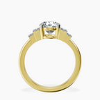 9ct Yellow Gold Joy Tapering Side Stone Lab Diamond Ring side right image one