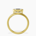 18ct Yellow Gold Bezel Crest Solitaire Lab Diamond Ring side right image one