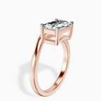 18ct Rose Gold Crest Four Prong Solitaire Lab Diamond Ring standing product image one