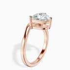 2.70 ct. heart Crest Four Prong Solitaire Lab Diamond Ring in 10kt rose gold standing product image one