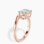 9ct Rose Gold Crest Four Prong Solitaire Lab Diamond Ring standing product image one
