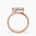 2.81 ct. pear Crest Four Prong Solitaire Lab Diamond Ring in 14kt rose gold side right image one