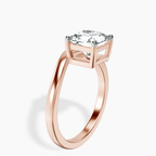 14ct Rose Gold Crest Four Prong Solitaire Lab Diamond Ring standing product image one