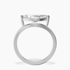 9ct White Gold Crest Four Prong Solitaire Lab Diamond Ring side right image one