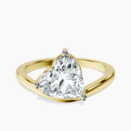 10kt Yellow Gold Crest Four Prong Solitaire Lab Diamond Ring front image
