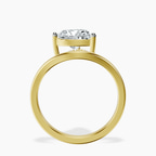 10kt Yellow Gold Crest Four Prong Solitaire Lab Diamond Ring side right image one