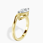 10kt Yellow Gold Crest Four Prong Solitaire Lab Diamond Ring standing product image one