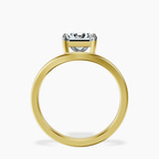 18ct Yellow Gold Crest Four Prong Solitaire Lab Diamond Ring side right image one
