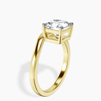 9ct Yellow Gold Crest Four Prong Solitaire Lab Diamond Ring standing product image one