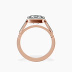 18kt Rose Gold Everly Vintage Bezel Lab Diamond Ring side right image one
