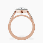 18kt Rose Gold Everly Vintage Bezel Lab Diamond Ring side right image one