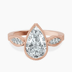18kt Rose Gold Everly Vintage Bezel Lab Diamond Ring front image