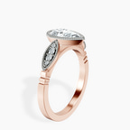 18kt Rose Gold Everly Vintage Bezel Lab Diamond Ring standing product image one