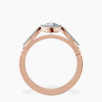 18kt Rose Gold Everly Vintage Bezel Lab Diamond Ring side right image one