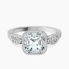 Platinum Everly Vintage Bezel Lab Diamond Ring front image