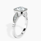 Platinum Everly Vintage Bezel Lab Diamond Ring standing product image one