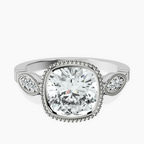 Platinum Everly Vintage Bezel Lab Diamond Ring front image