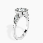 Platinum Everly Vintage Bezel Lab Diamond Ring standing product image one