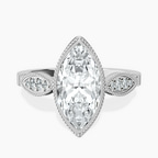 Platinum Everly Vintage Bezel Lab Diamond Ring front image
