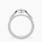 Platinum Everly Vintage Bezel Lab Diamond Ring side right image one