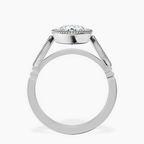 2.99 ct. oval Everly Vintage Bezel Ring in 18kt white gold side right image one