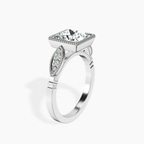 Platinum Everly Vintage Bezel Lab Diamond Ring standing product image one