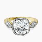18kt Yellow Gold Everly Vintage Bezel Lab Diamond Ring front image