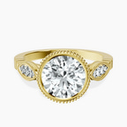 18kt Yellow Gold Everly Vintage Bezel Lab Diamond Ring front image