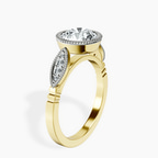 18kt Yellow Gold Everly Vintage Bezel Lab Diamond Ring standing product image one