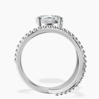 2.06 ct. oval Crest Wrap Four Prong Solitaire Lab Diamond Ring in 18kt white gold side right image one