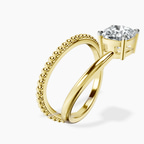 10kt Yellow Gold Crest Wrap Four Prong Solitaire Lab Diamond Ring standing product image one