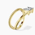10kt Yellow Gold Crest Wrap Four Prong Solitaire Lab Diamond Ring standing product image one